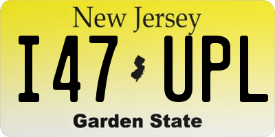 NJ license plate I47UPL