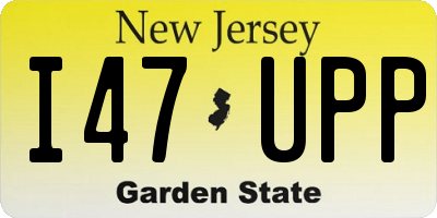 NJ license plate I47UPP