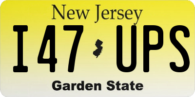 NJ license plate I47UPS