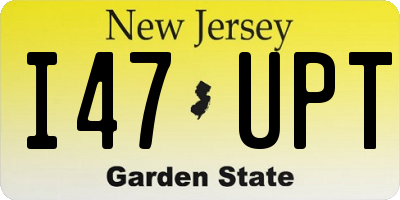 NJ license plate I47UPT