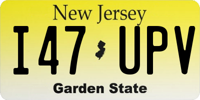 NJ license plate I47UPV