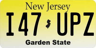 NJ license plate I47UPZ