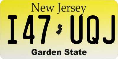 NJ license plate I47UQJ