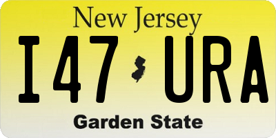 NJ license plate I47URA