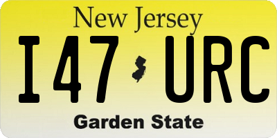 NJ license plate I47URC