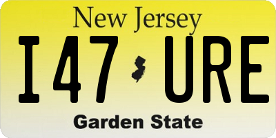 NJ license plate I47URE