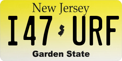 NJ license plate I47URF