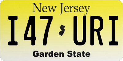 NJ license plate I47URI