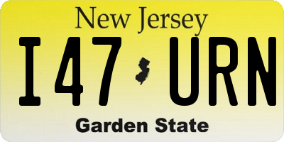 NJ license plate I47URN