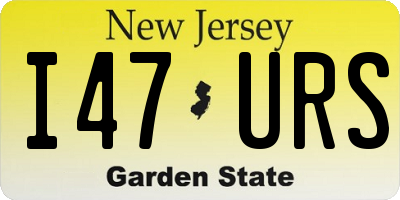 NJ license plate I47URS