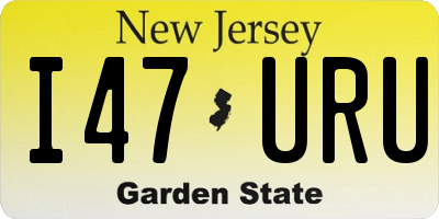 NJ license plate I47URU