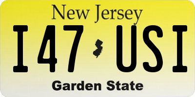 NJ license plate I47USI