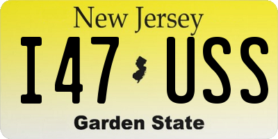 NJ license plate I47USS