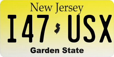 NJ license plate I47USX