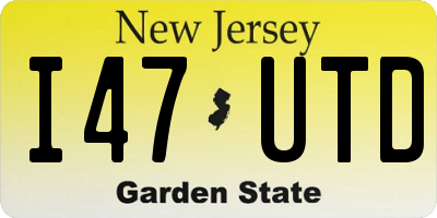NJ license plate I47UTD