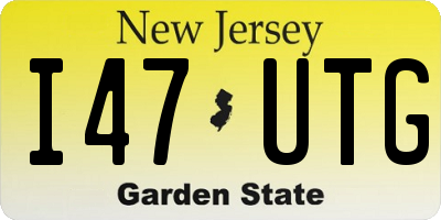 NJ license plate I47UTG
