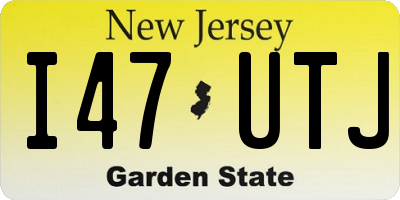 NJ license plate I47UTJ