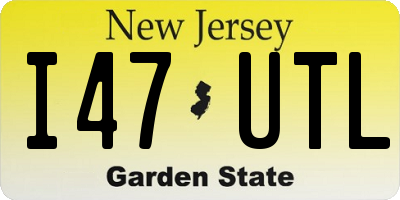 NJ license plate I47UTL