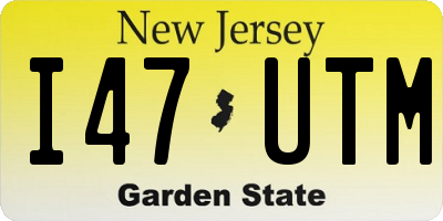 NJ license plate I47UTM