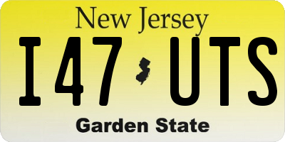 NJ license plate I47UTS