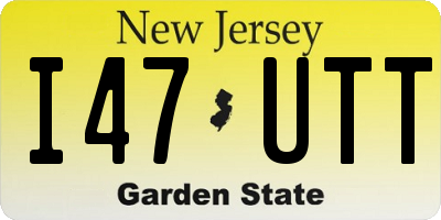 NJ license plate I47UTT