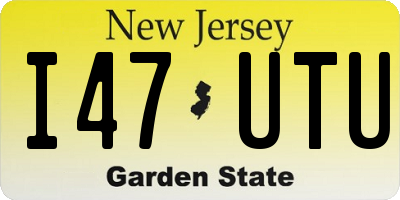NJ license plate I47UTU