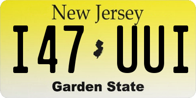 NJ license plate I47UUI