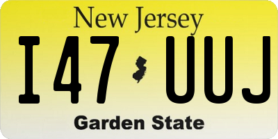 NJ license plate I47UUJ