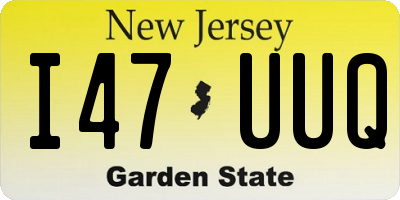 NJ license plate I47UUQ