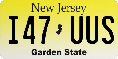 NJ license plate I47UUS
