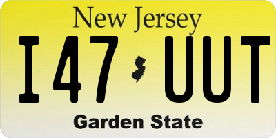 NJ license plate I47UUT