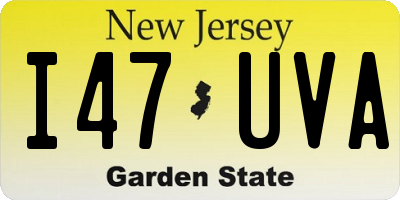NJ license plate I47UVA