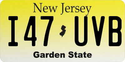 NJ license plate I47UVB