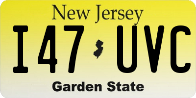 NJ license plate I47UVC