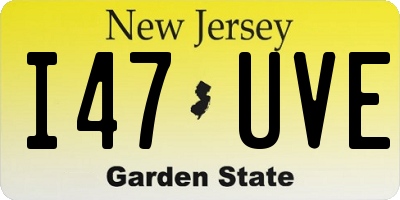 NJ license plate I47UVE
