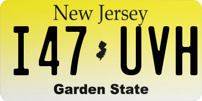 NJ license plate I47UVH