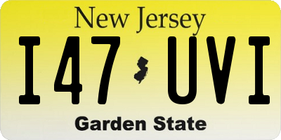 NJ license plate I47UVI