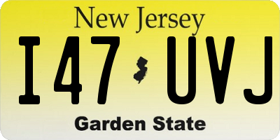 NJ license plate I47UVJ