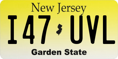 NJ license plate I47UVL