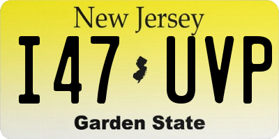 NJ license plate I47UVP