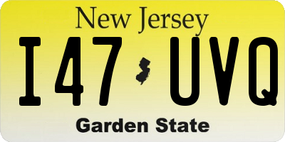 NJ license plate I47UVQ