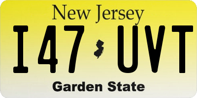 NJ license plate I47UVT