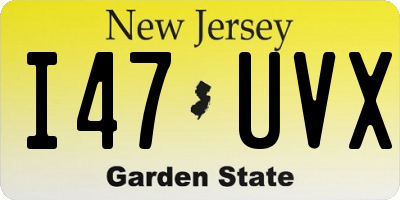 NJ license plate I47UVX