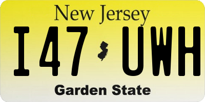 NJ license plate I47UWH
