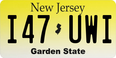 NJ license plate I47UWI