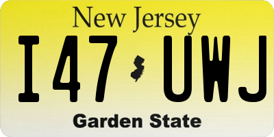 NJ license plate I47UWJ