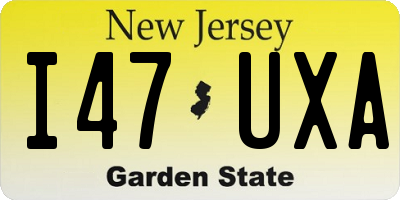 NJ license plate I47UXA
