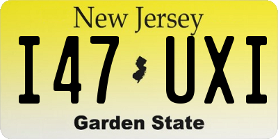 NJ license plate I47UXI