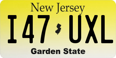 NJ license plate I47UXL