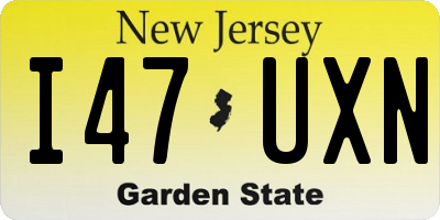 NJ license plate I47UXN
